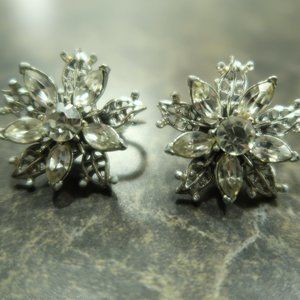 Clip-On costume Vintage Diamond Earrings
